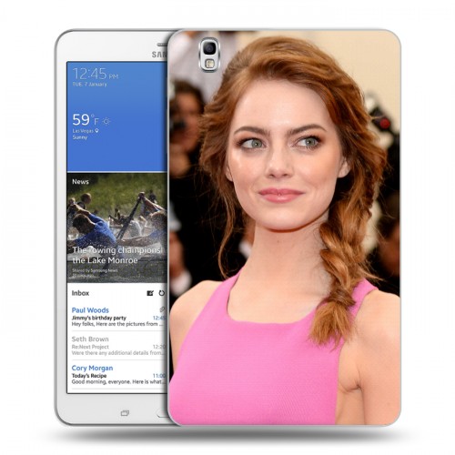 Дизайнерский силиконовый чехол для Samsung Galaxy Tab Pro 8.4 Эмма Стоун