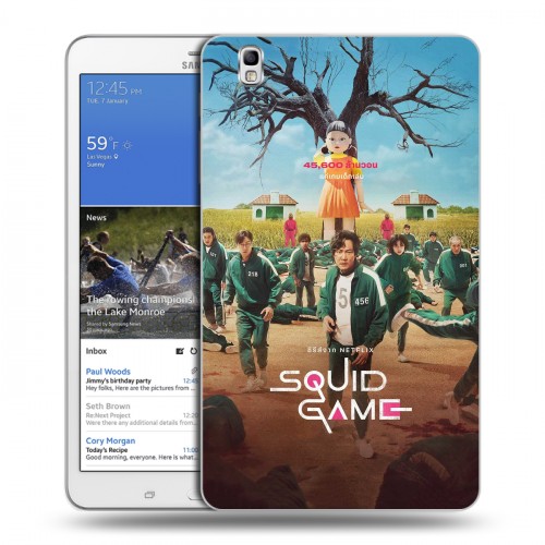 Дизайнерский силиконовый чехол для Samsung Galaxy Tab Pro 8.4 Игра в кальмара