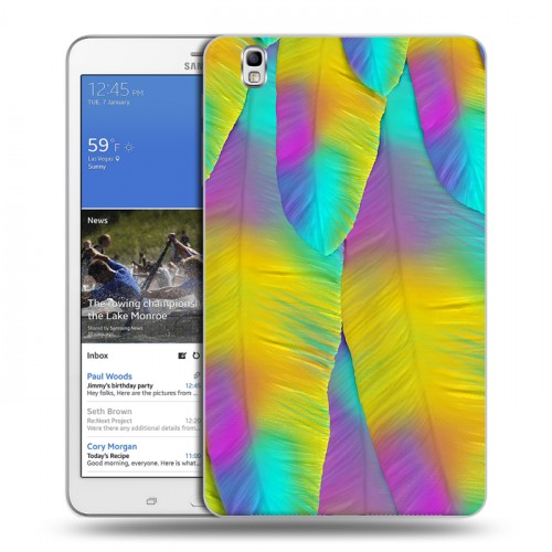 Дизайнерский силиконовый чехол для Samsung Galaxy Tab Pro 8.4 Контрастные перья