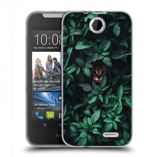 Дизайнерский силиконовый чехол для HTC Desire 310 Нуарные листья