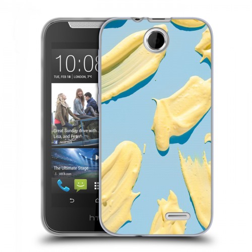 Дизайнерский силиконовый чехол для HTC Desire 310 Мазки краски
