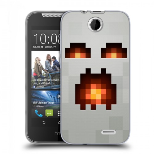 Дизайнерский силиконовый чехол для HTC Desire 310 Minecraft