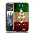 Дизайнерский силиконовый чехол для HTC Desire 310 Флаг Италии