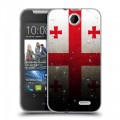 Дизайнерский силиконовый чехол для HTC Desire 310 Флаг Грузии