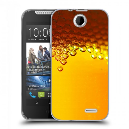 Дизайнерский силиконовый чехол для HTC Desire 310 Пузырьки пива