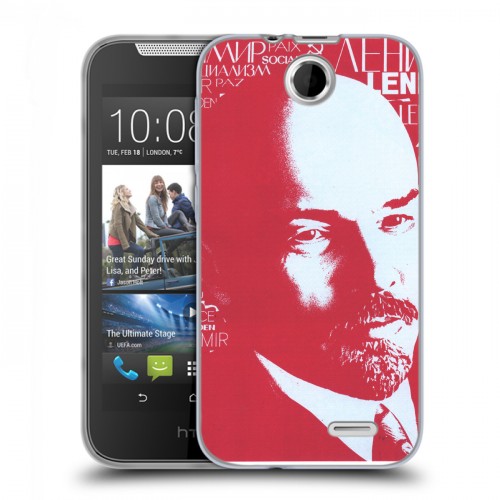 Дизайнерский силиконовый чехол для HTC Desire 310 Владимир Ленин