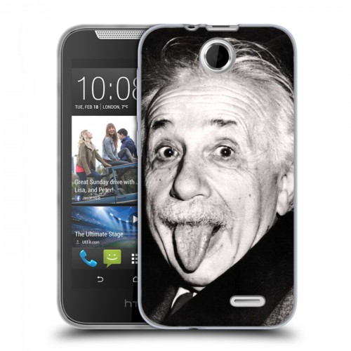 Дизайнерский силиконовый чехол для HTC Desire 310 Альберт Эйнштейн
