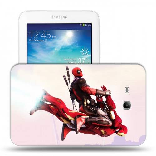 Дизайнерский силиконовый чехол для Samsung Galaxy Tab 3 Lite Дэдпул