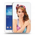 Дизайнерский силиконовый чехол для Samsung Galaxy Tab 3 Lite Лан Дел Рей