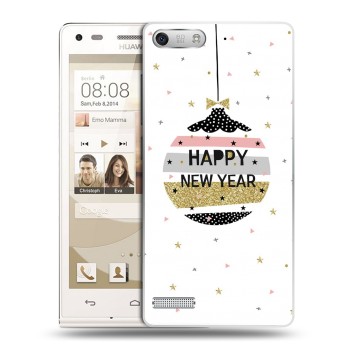 Дизайнерский силиконовый чехол для Huawei Ascend G6 новогодний принт (на заказ)