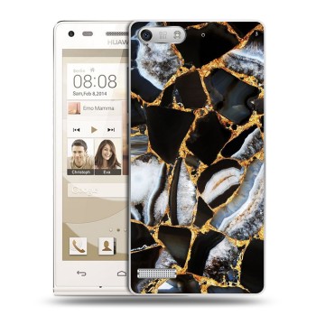 Дизайнерский силиконовый чехол для Huawei Ascend G6 Мраморные узоры (на заказ)
