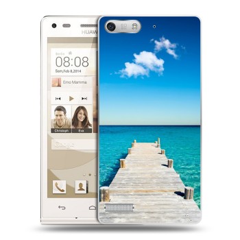 Дизайнерский силиконовый чехол для Huawei Ascend G6 Пляж (на заказ)