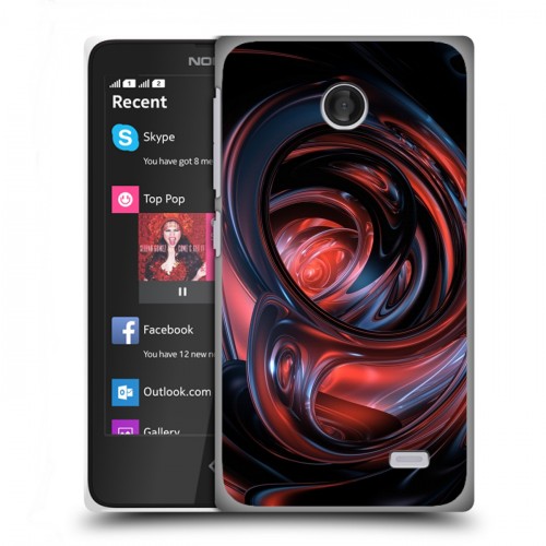 Дизайнерский пластиковый чехол для Nokia X Красочные абстракции