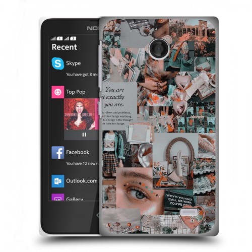 Дизайнерский пластиковый чехол для Nokia X Коллаж
