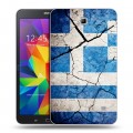 Дизайнерский силиконовый чехол для Samsung GALAXY Tab 4 7.0 Флаг Греции