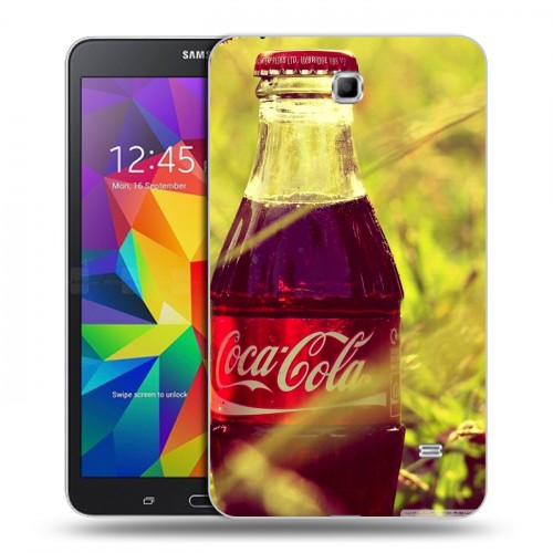 Дизайнерский силиконовый чехол для Samsung GALAXY Tab 4 7.0 Coca-cola