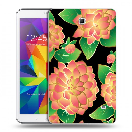 Дизайнерский силиконовый чехол для Samsung GALAXY Tab 4 8.0 Люксовые цветы