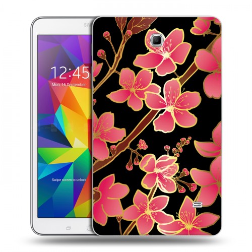 Дизайнерский силиконовый чехол для Samsung GALAXY Tab 4 8.0 Люксовые цветы