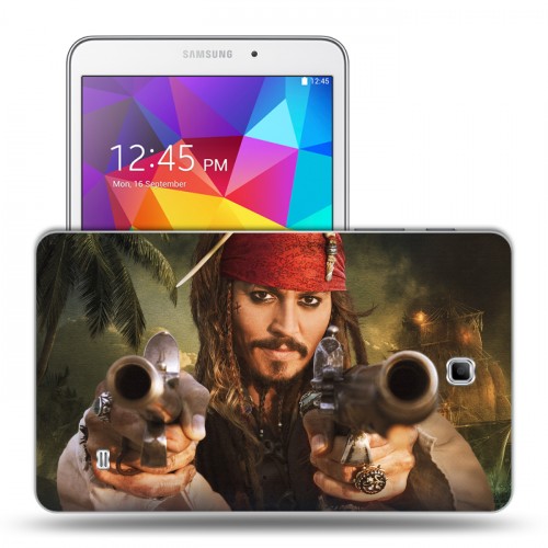 Дизайнерский силиконовый чехол для Samsung GALAXY Tab 4 8.0 Пираты карибского моря