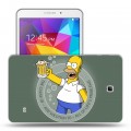 Дизайнерский силиконовый чехол для Samsung GALAXY Tab 4 8.0 Симпсоны