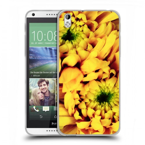 Дизайнерский пластиковый чехол для HTC Desire 816 Монохромные цветы