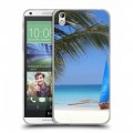 Дизайнерский пластиковый чехол для HTC Desire 816 пляж