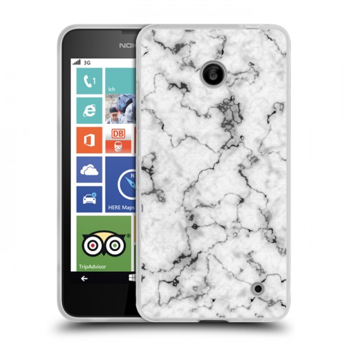 Дизайнерский пластиковый чехол для Nokia Lumia 630/635 Мрамор