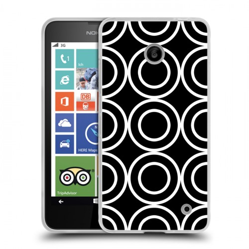Дизайнерский пластиковый чехол для Nokia Lumia 630/635 Черно-белые фантазии