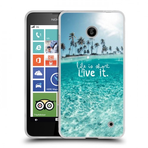 Дизайнерский пластиковый чехол для Nokia Lumia 630/635 Пляж