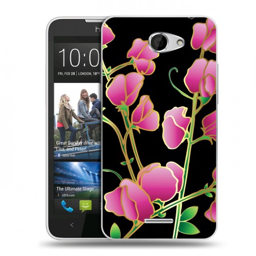 Дизайнерский пластиковый чехол для HTC Desire 516 Люксовые цветы