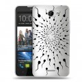 Полупрозрачный дизайнерский пластиковый чехол для HTC Desire 516 Абстракции