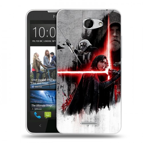 Дизайнерский пластиковый чехол для HTC Desire 516 Star Wars : The Last Jedi