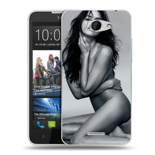 Дизайнерский пластиковый чехол для HTC Desire 516 Ирина Шейк