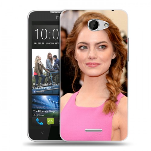 Дизайнерский пластиковый чехол для HTC Desire 516 Эмма Стоун