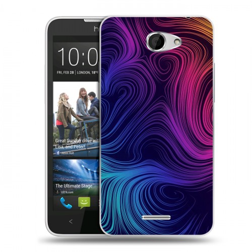 Дизайнерский пластиковый чехол для HTC Desire 516 Размытые краски