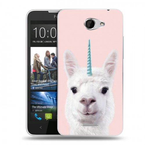 Дизайнерский пластиковый чехол для HTC Desire 516 Мятные звери
