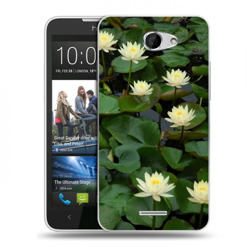 Дизайнерский пластиковый чехол для HTC Desire 516 Кувшинки