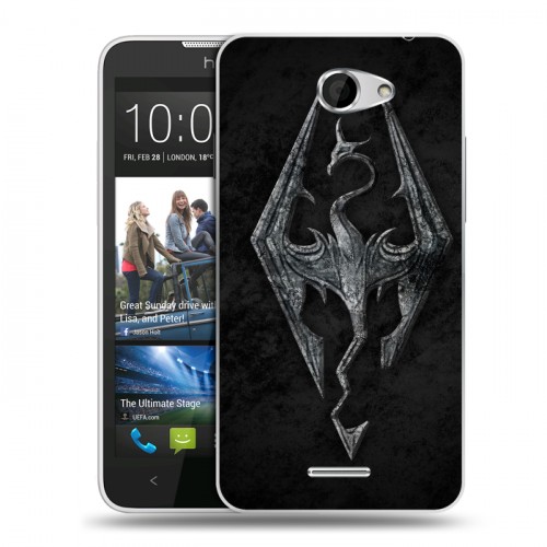 Дизайнерский пластиковый чехол для HTC Desire 516 Skyrim