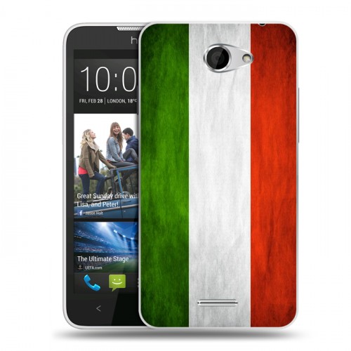 Дизайнерский пластиковый чехол для HTC Desire 516 Флаг Италии