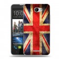 Дизайнерский пластиковый чехол для HTC Desire 516 Флаг Британии