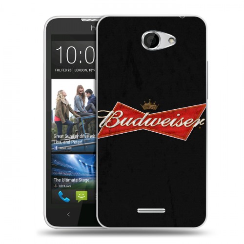 Дизайнерский пластиковый чехол для HTC Desire 516 Budweiser