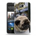 Дизайнерский пластиковый чехол для HTC Desire 516 Собаки