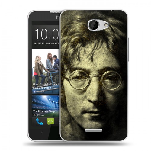 Дизайнерский пластиковый чехол для HTC Desire 516 Джон Леннон
