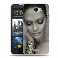 Дизайнерский пластиковый чехол для HTC Desire 516 Дженнифер Лопес