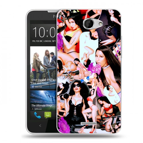 Дизайнерский пластиковый чехол для HTC Desire 516 Ники Минаж