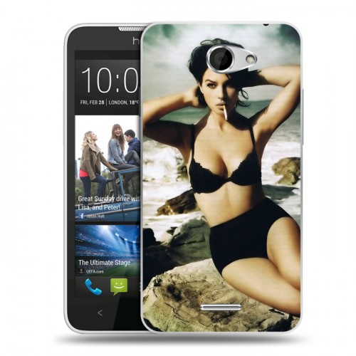 Дизайнерский пластиковый чехол для HTC Desire 516 Моника Белуччи