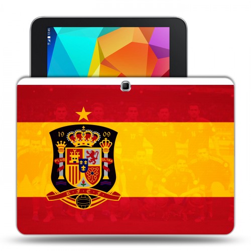 Дизайнерский силиконовый чехол для Samsung Galaxy Tab 4 10.1 флаг Испании