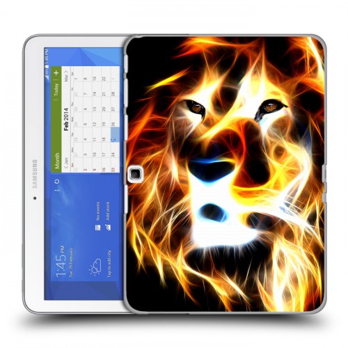 Дизайнерский силиконовый чехол для Samsung Galaxy Tab 4 10.1 Пламенные животные