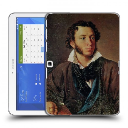 Дизайнерский силиконовый чехол для Samsung Galaxy Tab 4 10.1 Александр Пушкин