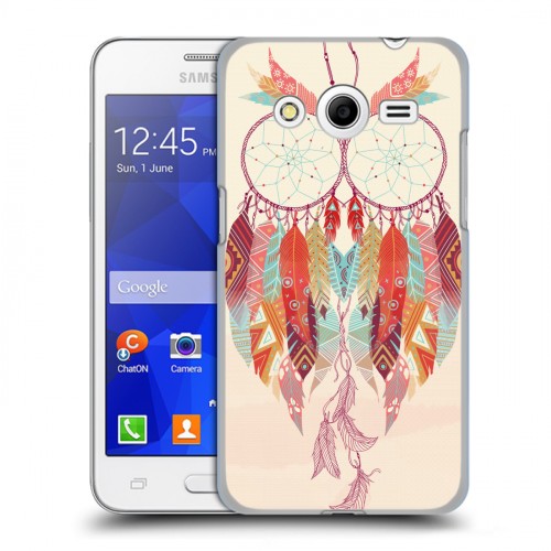 Дизайнерский пластиковый чехол для Samsung Galaxy Core 2 Совиные ловцы снов